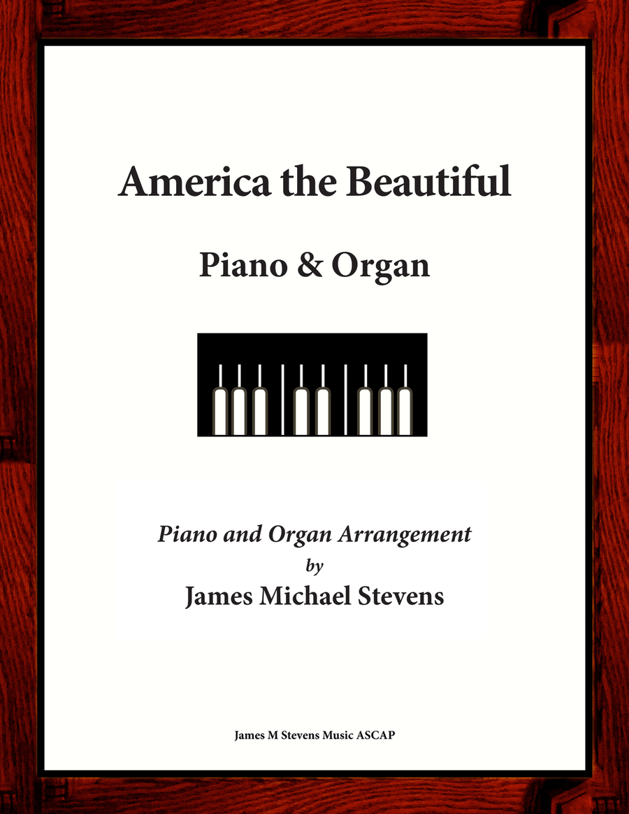 America the Beautiful - Piano & Organ Duet Piano scores gallery preview page 1