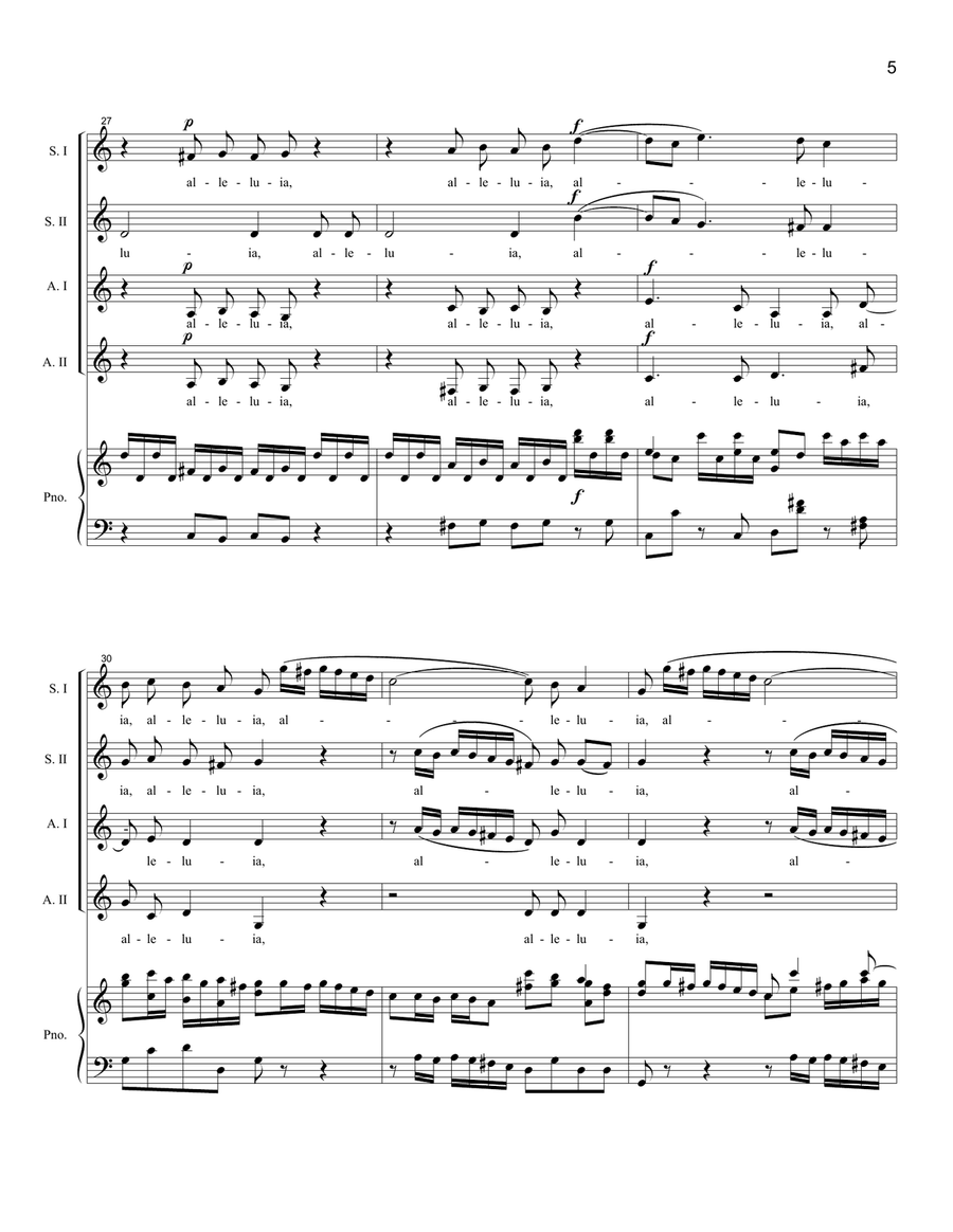 Regina Coeli in C (SSAA) SSAA scores gallery preview page 5