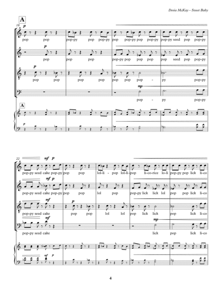 Sweet Baby for SATB Chorus a Cappella image number null