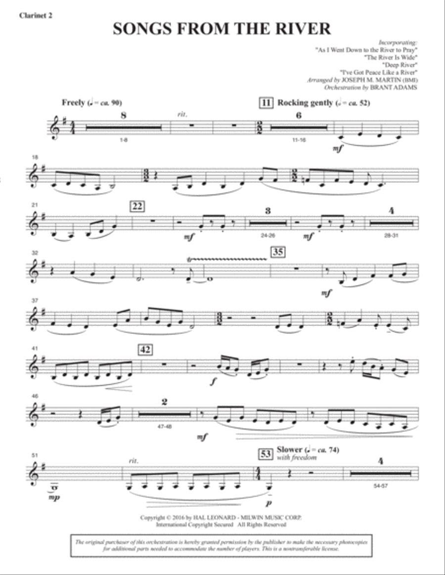 Sacred Places - Bb Clarinet 2 Choir scores gallery preview page 2
