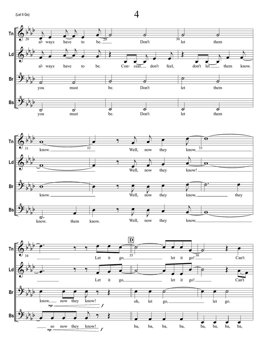 Let It Go SSAA scores gallery preview page 4
