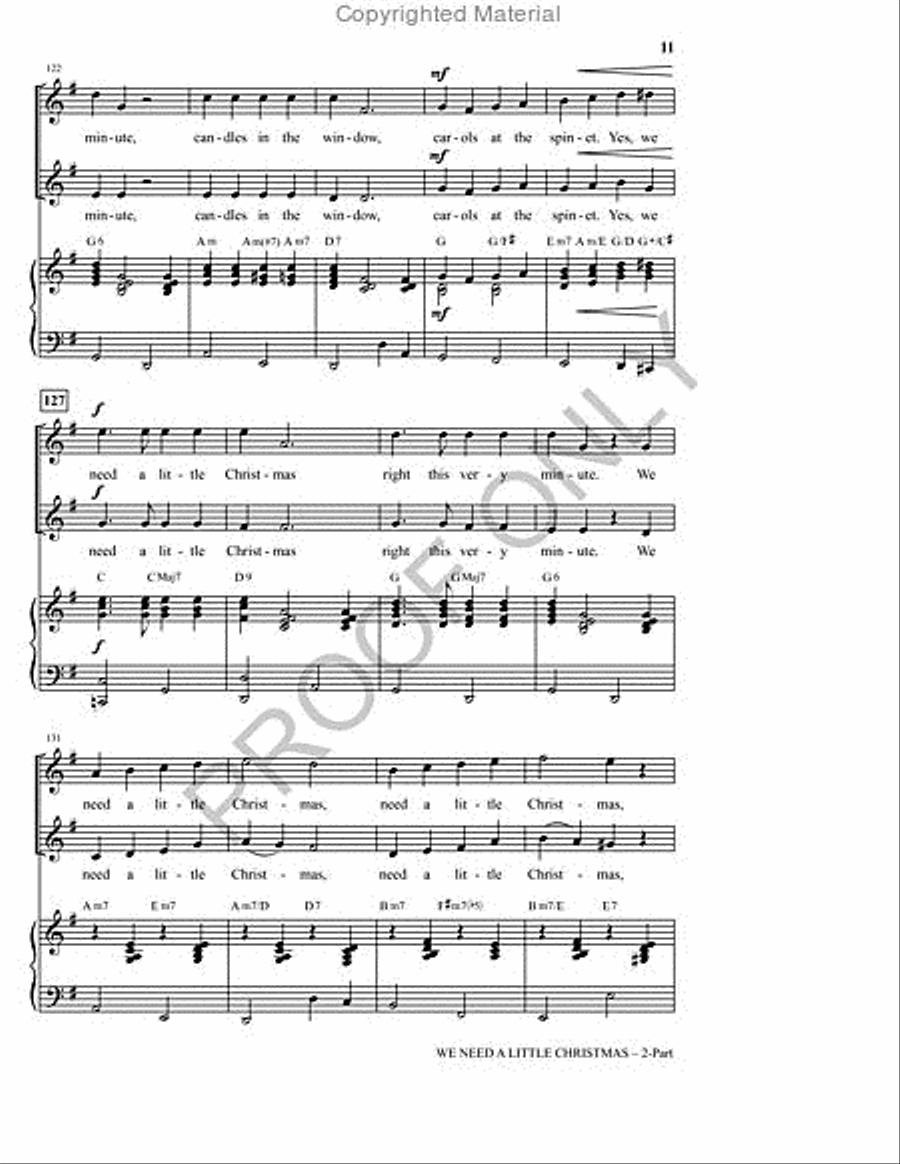 We Need a Little Christmas 2-Part scores gallery preview page 11