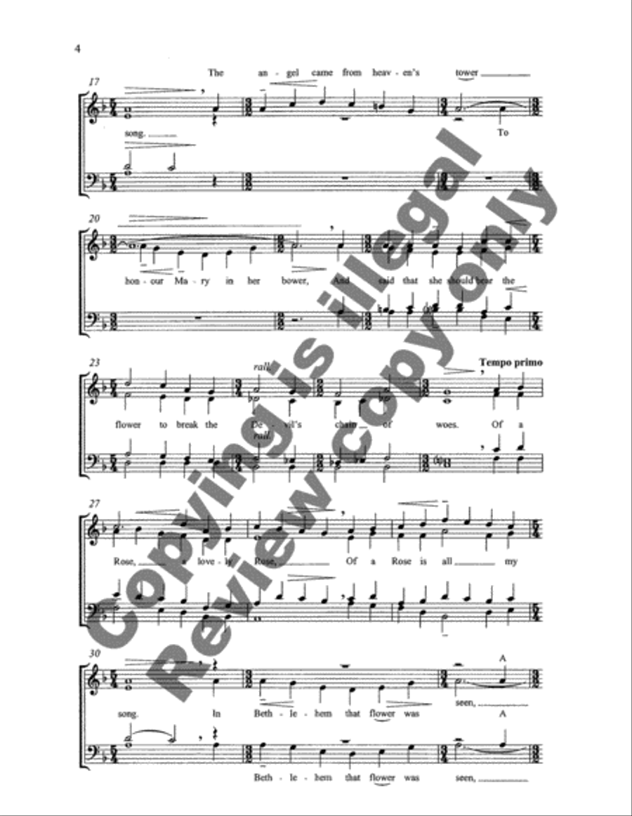 Of a Rose, a Lovely Rose 4-Part scores gallery preview page 4