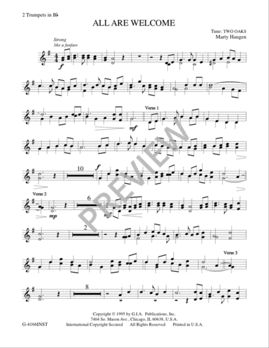 All Are Welcome - Brass edition Trombone scores gallery preview page 3
