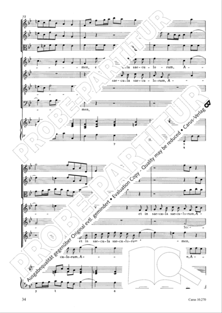 Magnificat in B flat major 4-Part scores gallery preview page 35