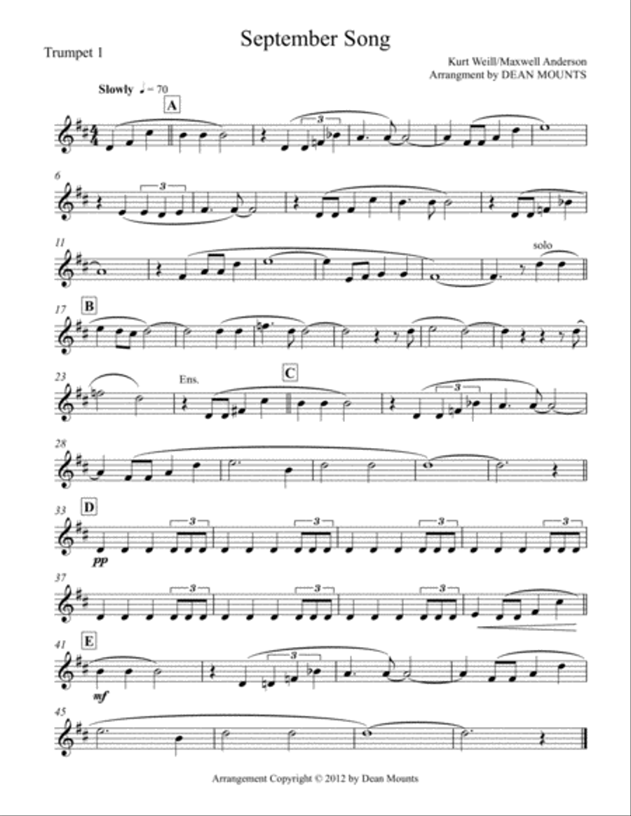 September Song September Song Brass Ensemble scores gallery preview page 4