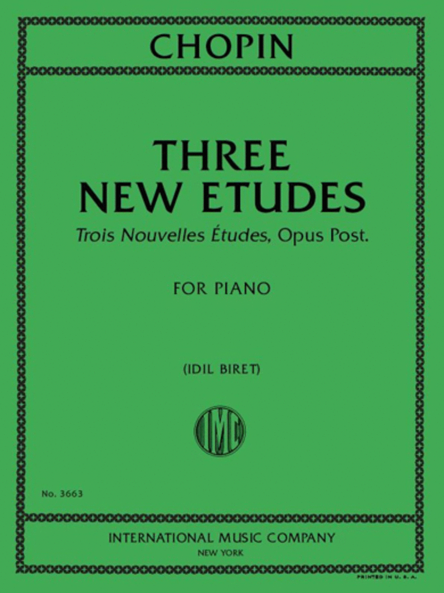 Three New Etudes, Opus Post. Piano Method scores gallery preview page 1