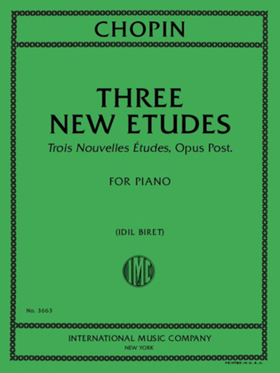 Book cover for Three New Etudes, Opus Post.