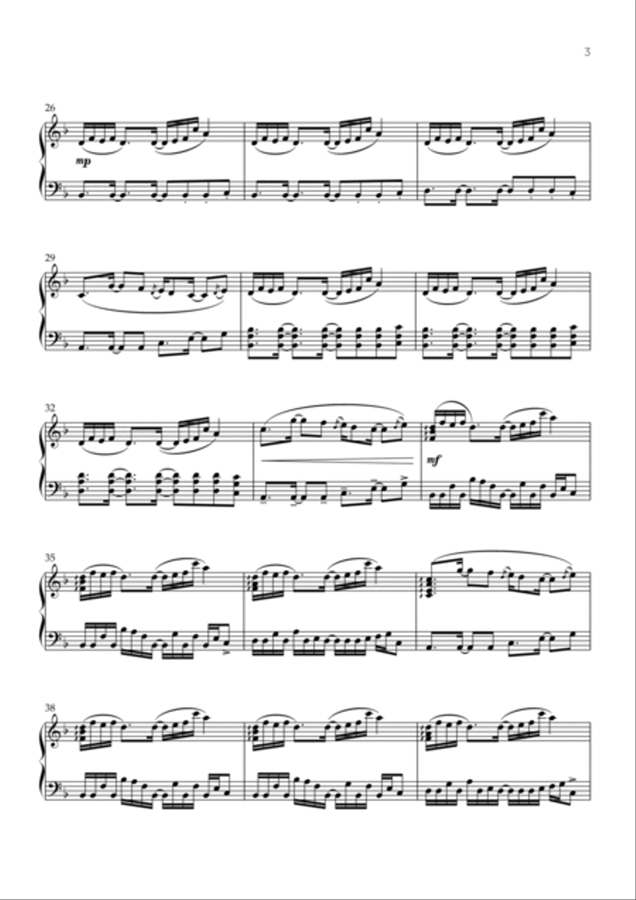 Asgore Asgore Piano Solo scores gallery preview page 3