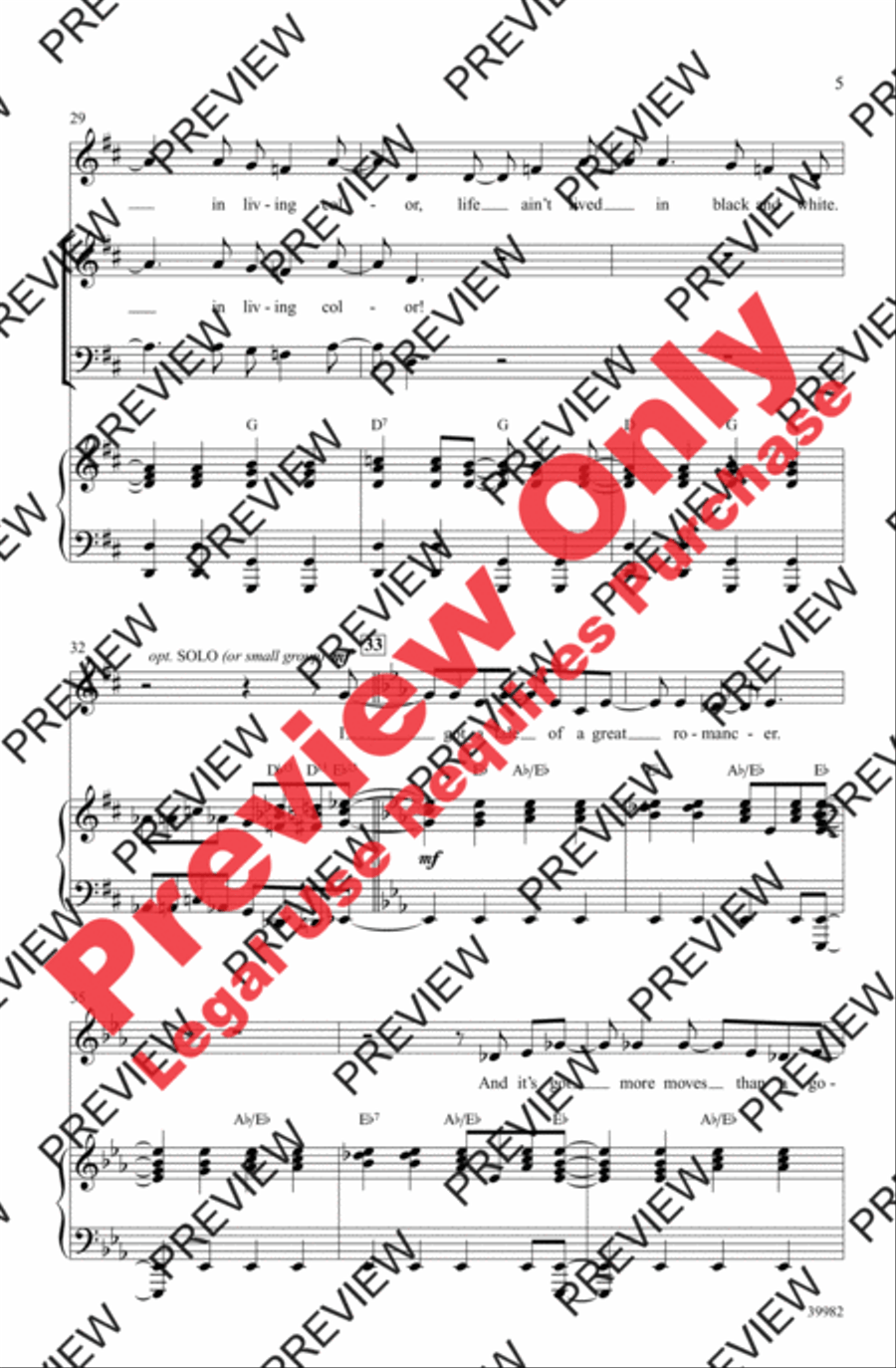 Live in Living Color 4-Part scores gallery preview page 5