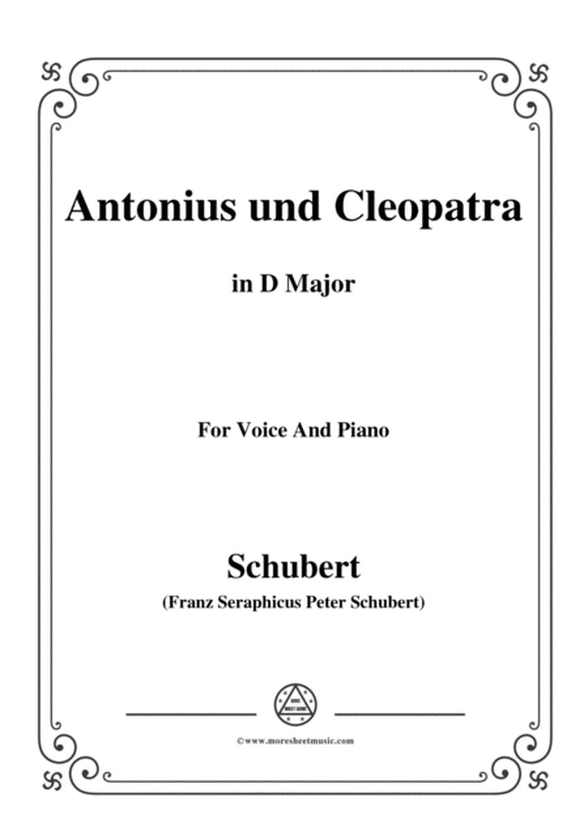 Schubert-Antonius und Cleopatra,in D Major,for Voice and Piano image number null