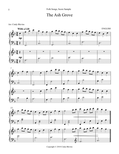 Folk Songs, Harp Duet Collection (10 arrangements) image number null