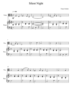 Franz Gruber - Silent Night C Key (Viola Solo)