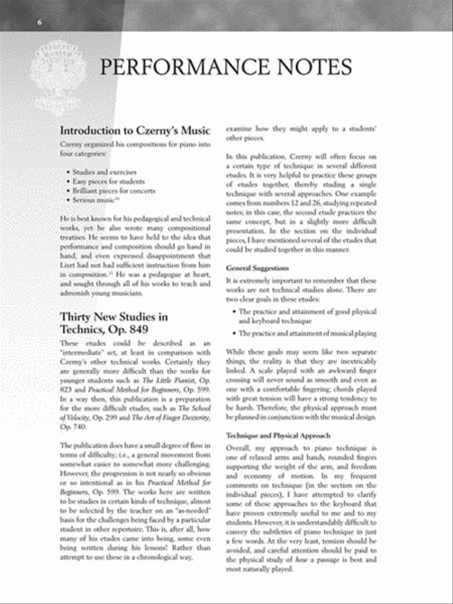 Carl Czerny – Thirty New Studies in Technics, Op. 849 Piano Method scores gallery preview page 6