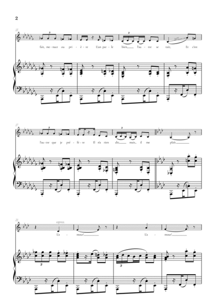 Bizet • Habanera from Carmen in Ab flat minor [Abm] | soprano sheet music with piano accompaniment image number null