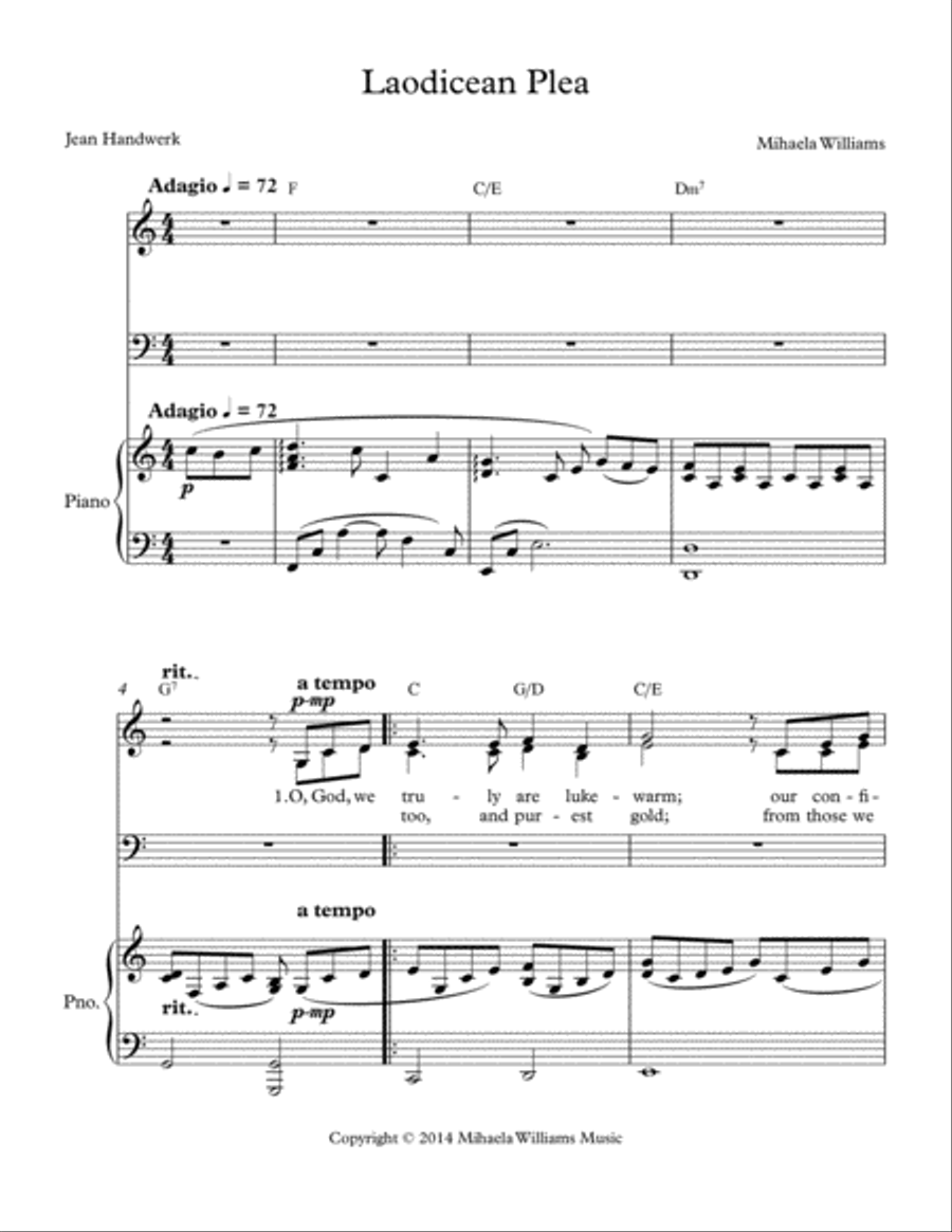 Laodicean Plea 4-Part scores gallery preview page 2
