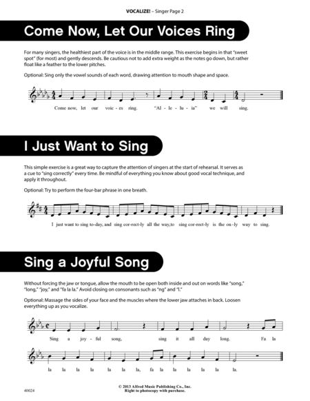 VOCAL EXERCISES