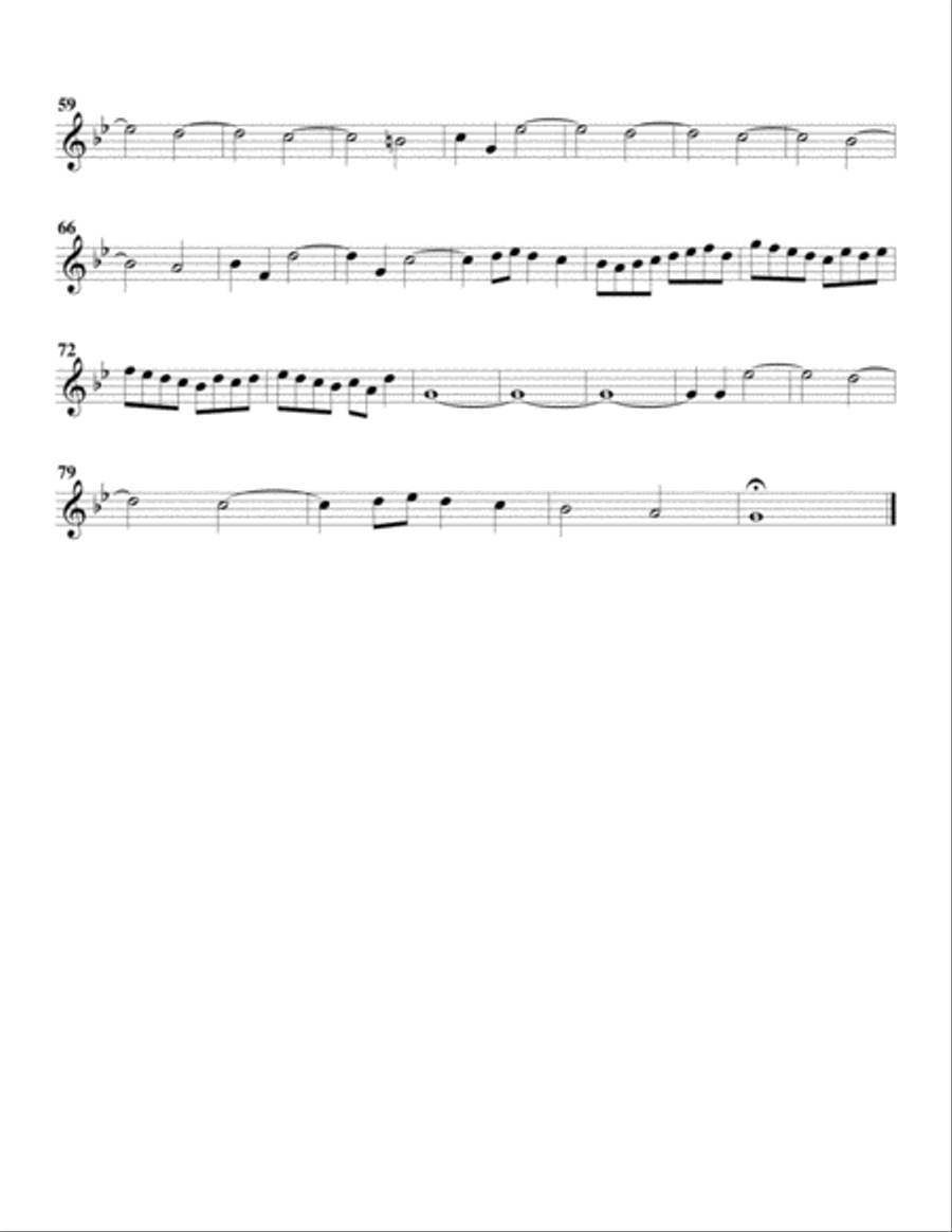 Coro: Denn vor dir wird kein Lebendiger gerecht from Cantata BWV 105 (arrangement for 5 recorders) Recorder scores gallery preview page 5