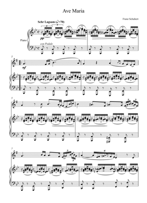 Franz Schubert - Ave Maria (Alto Saxophone Solo) - Bb key
