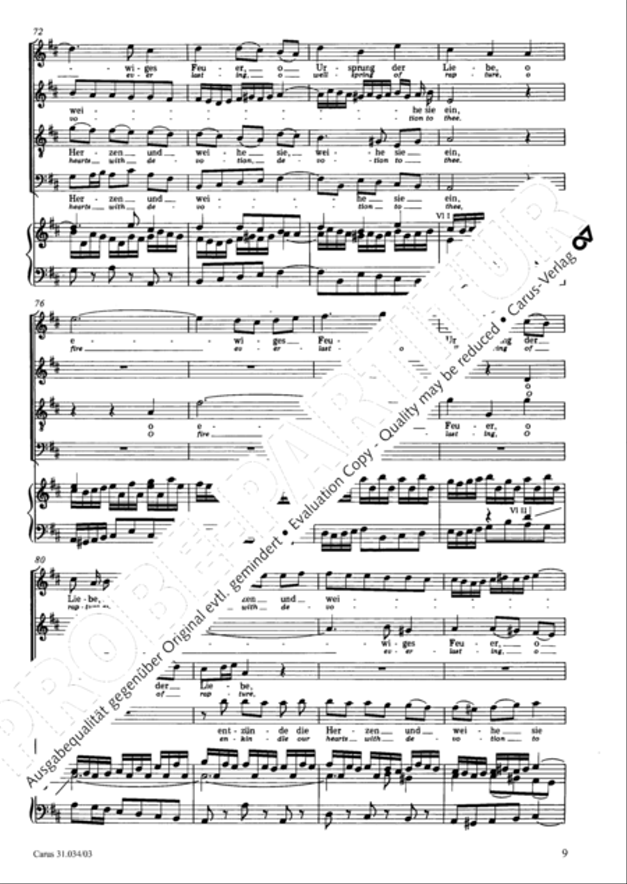 O fire everlasting (O ewiges Feuer, o Ursprung der Liebe) ATB scores gallery preview page 10