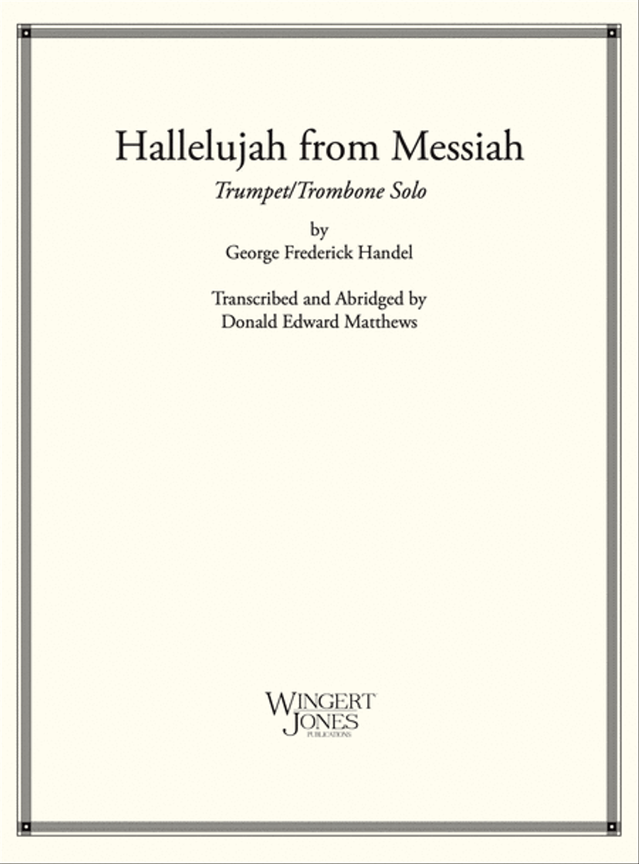 Hallelujah From Messiah Hallelujah From Messiah B-Flat Trumpet scores gallery preview page 1