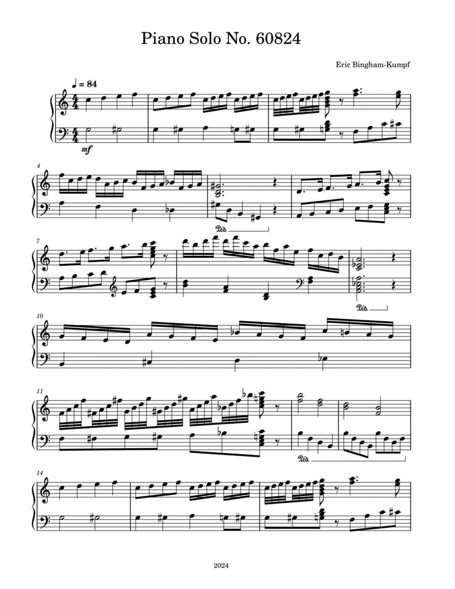 Piano Solo No. 60824 Piano Solo No. 60824 Piano Solo scores gallery preview page 1