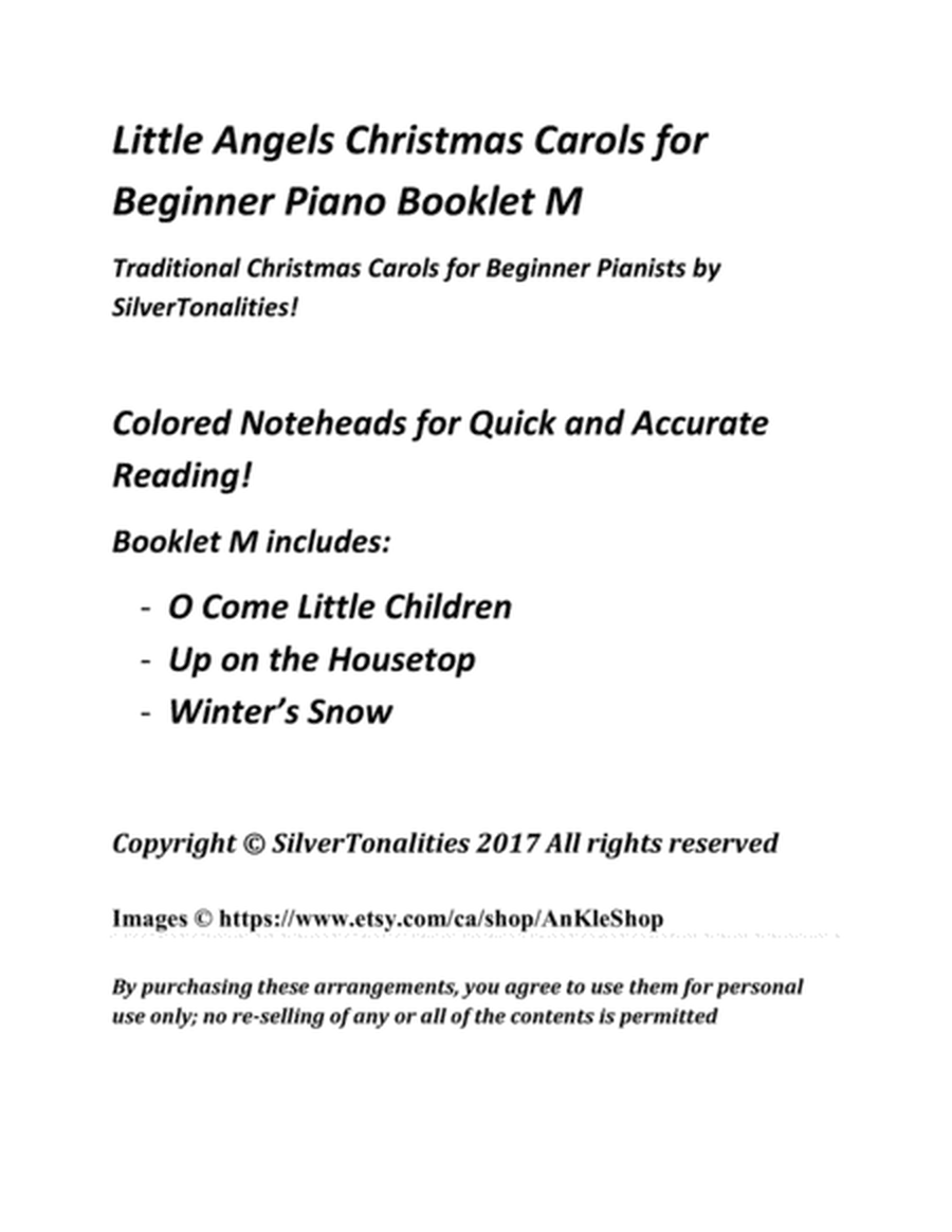 Little Angels Christmas Carols for Beginner Piano Booklet M