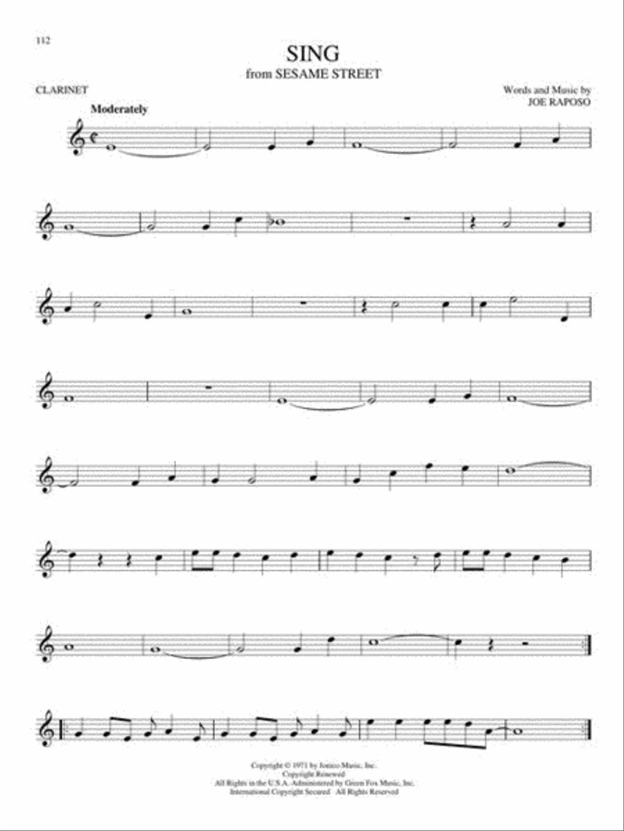 Big Book of Clarinet Songs Clarinet Solo scores gallery preview page 7