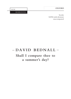 Book cover for Shall I compare thee to a summer's day?