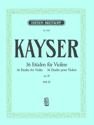 Book cover for 36 Studies Op. 20