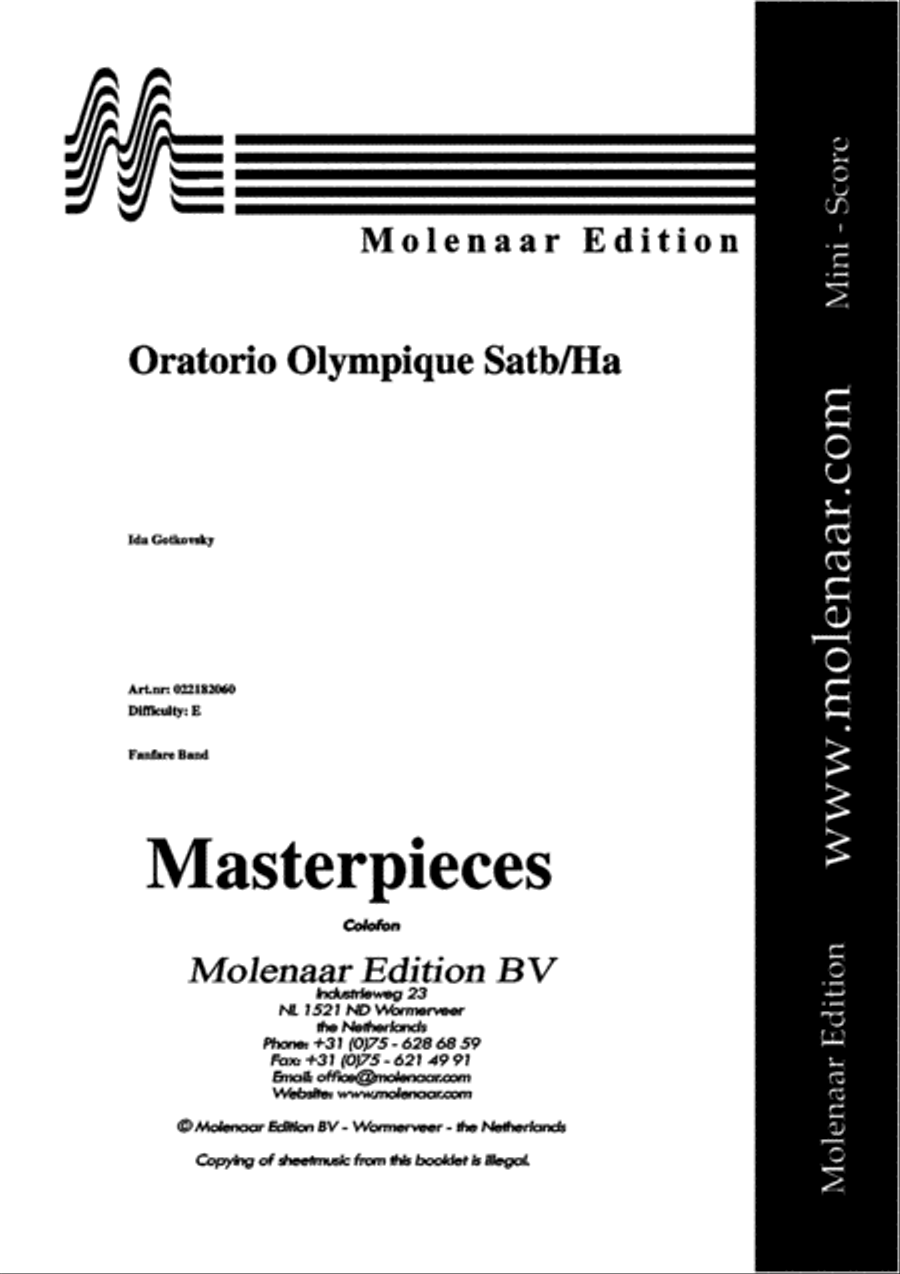 Oratorio Olympique SATB/Harmonie 4-Part scores gallery preview page 2