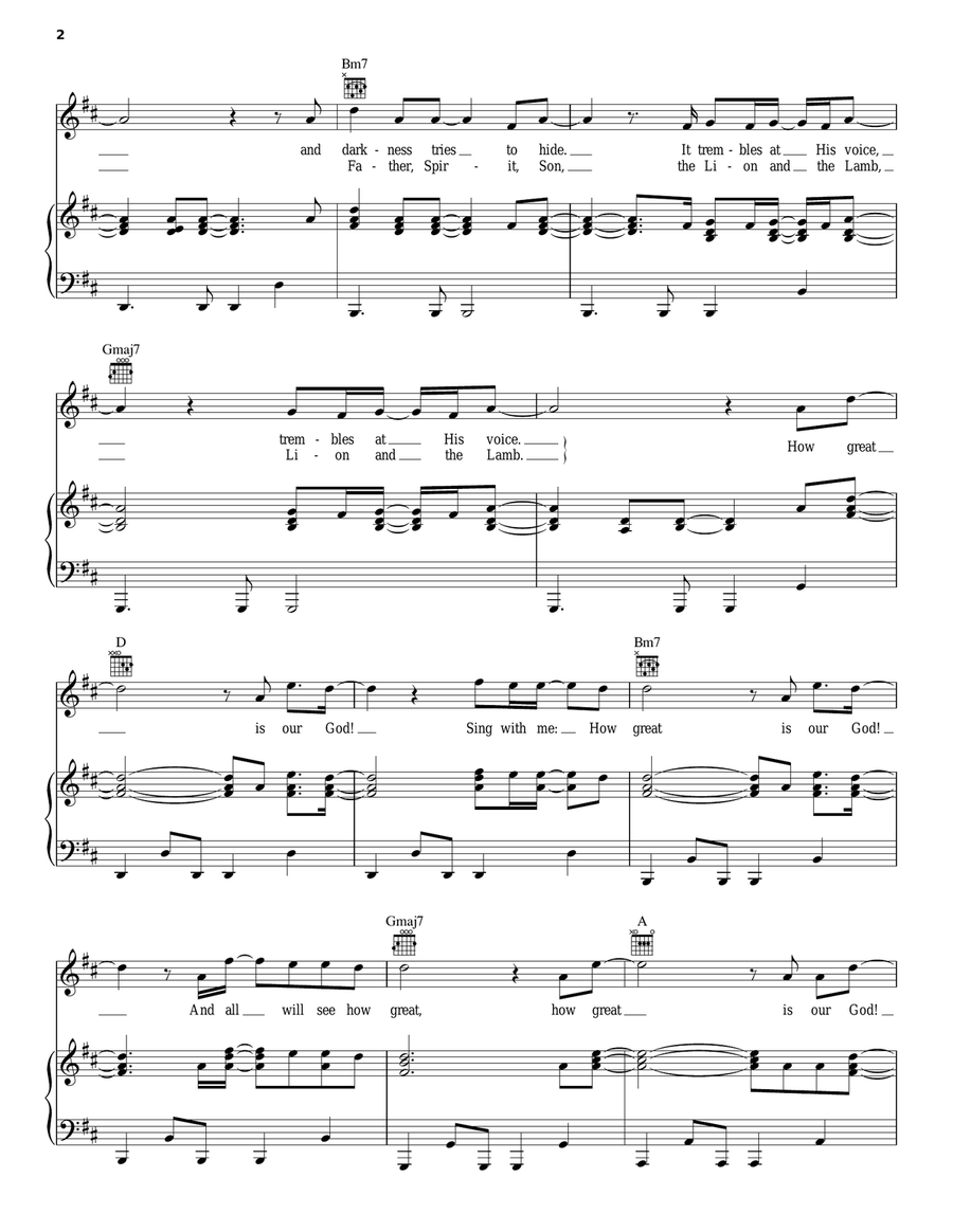 How Great Is Our God Guitar scores gallery preview page 2