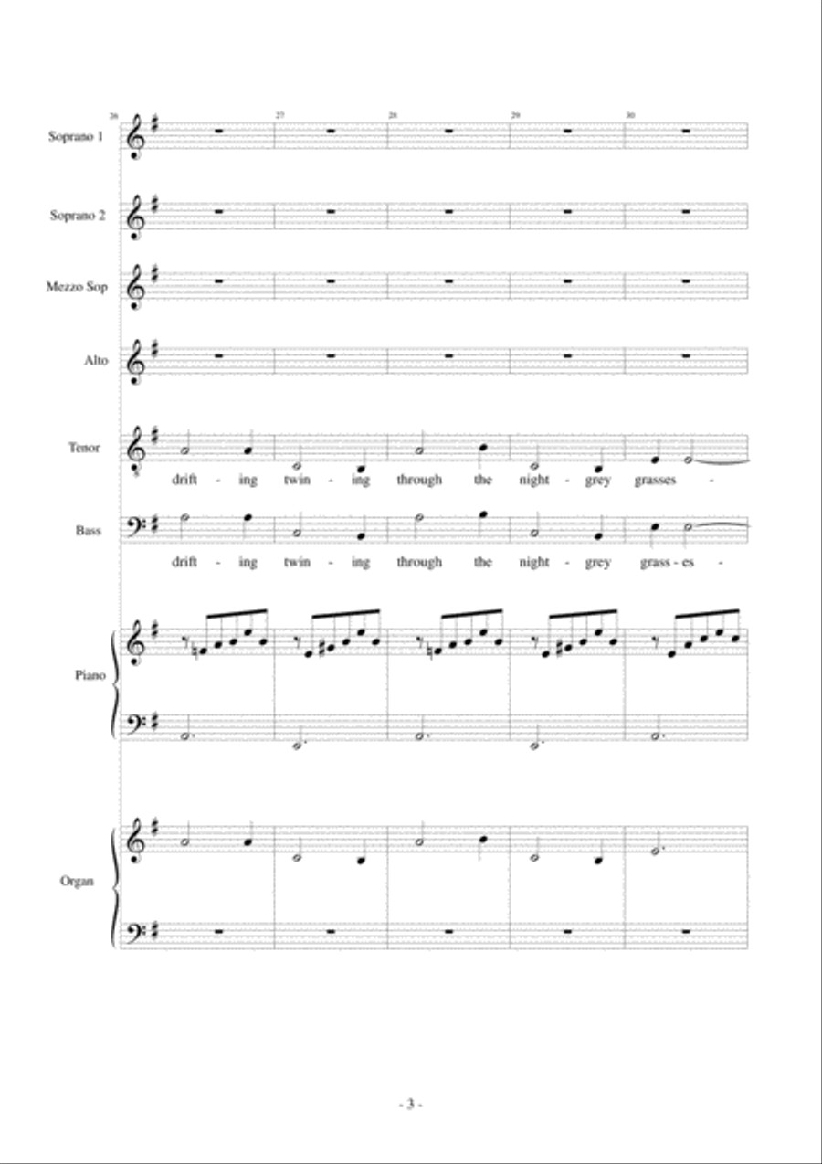 Manchester Magnificat - version for choir, soloists, piano and organ 4-Part scores gallery preview page 3