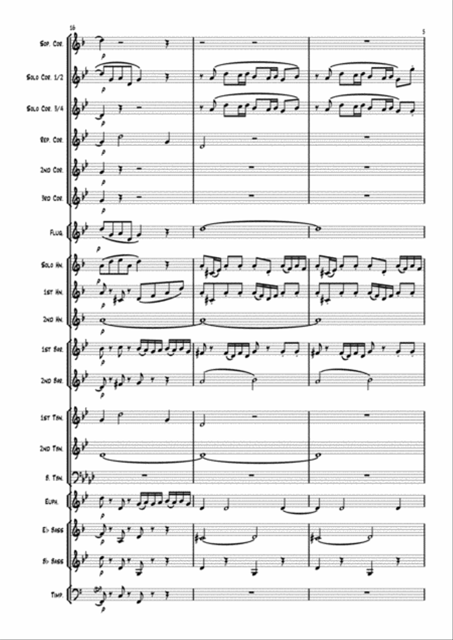 Mendelssohn's Hebrides Overture arranged for brass band Brass Band scores gallery preview page 5