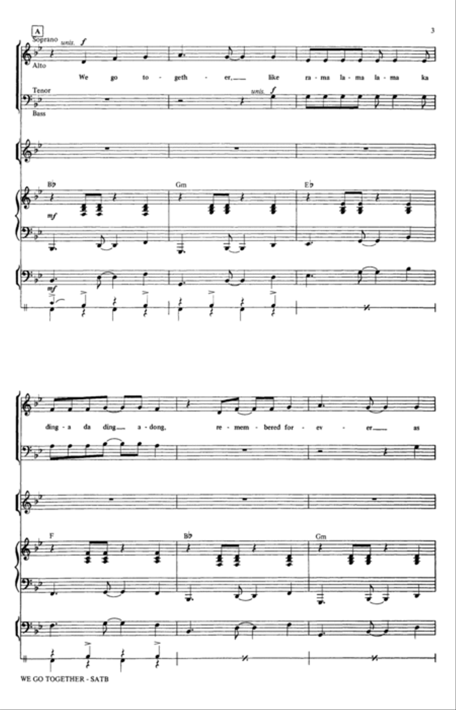 We Go Together (from Grease) (arr. Ed Lojeski) 4-Part scores gallery preview page 2