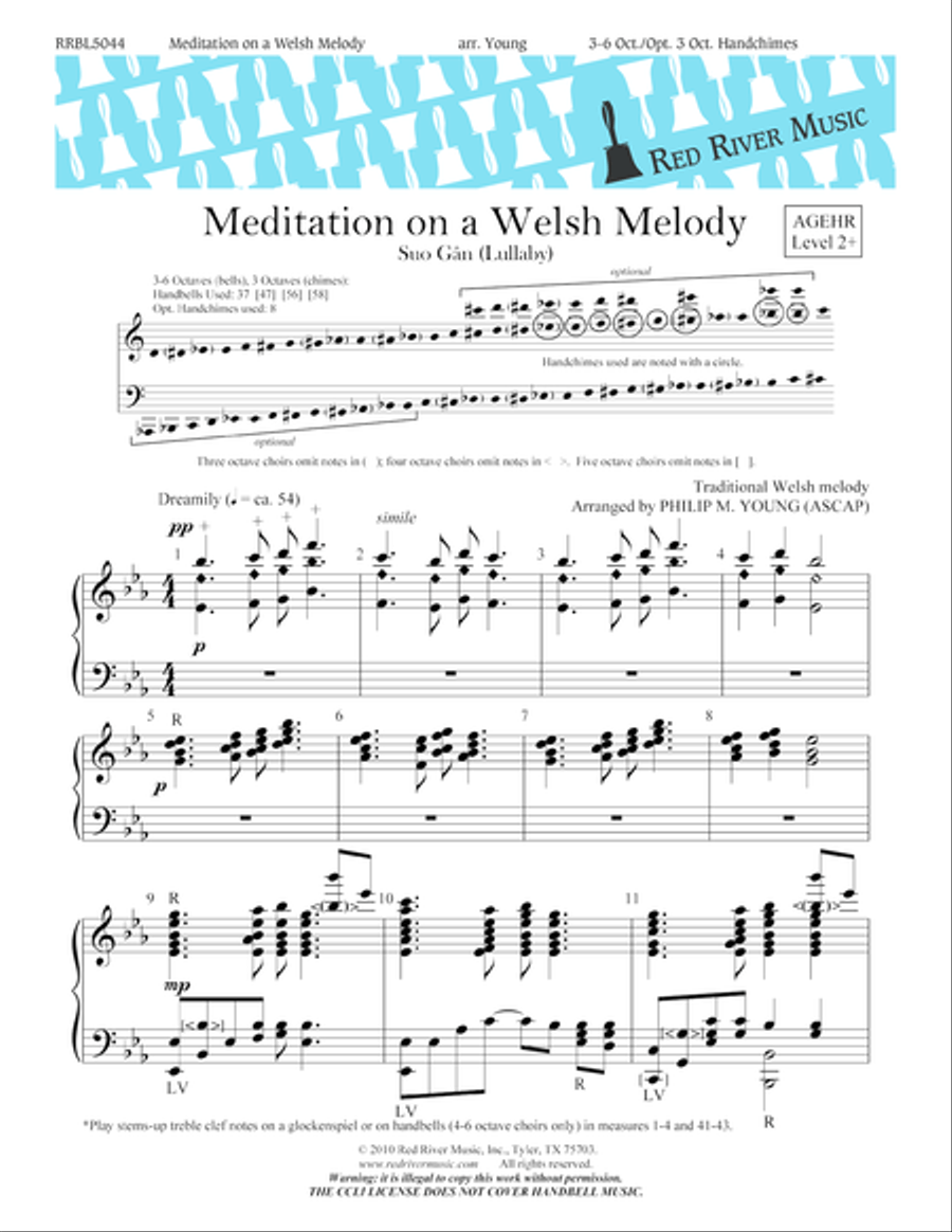 Meditation on a Welsh Melody 5-Octaves scores gallery preview page 1