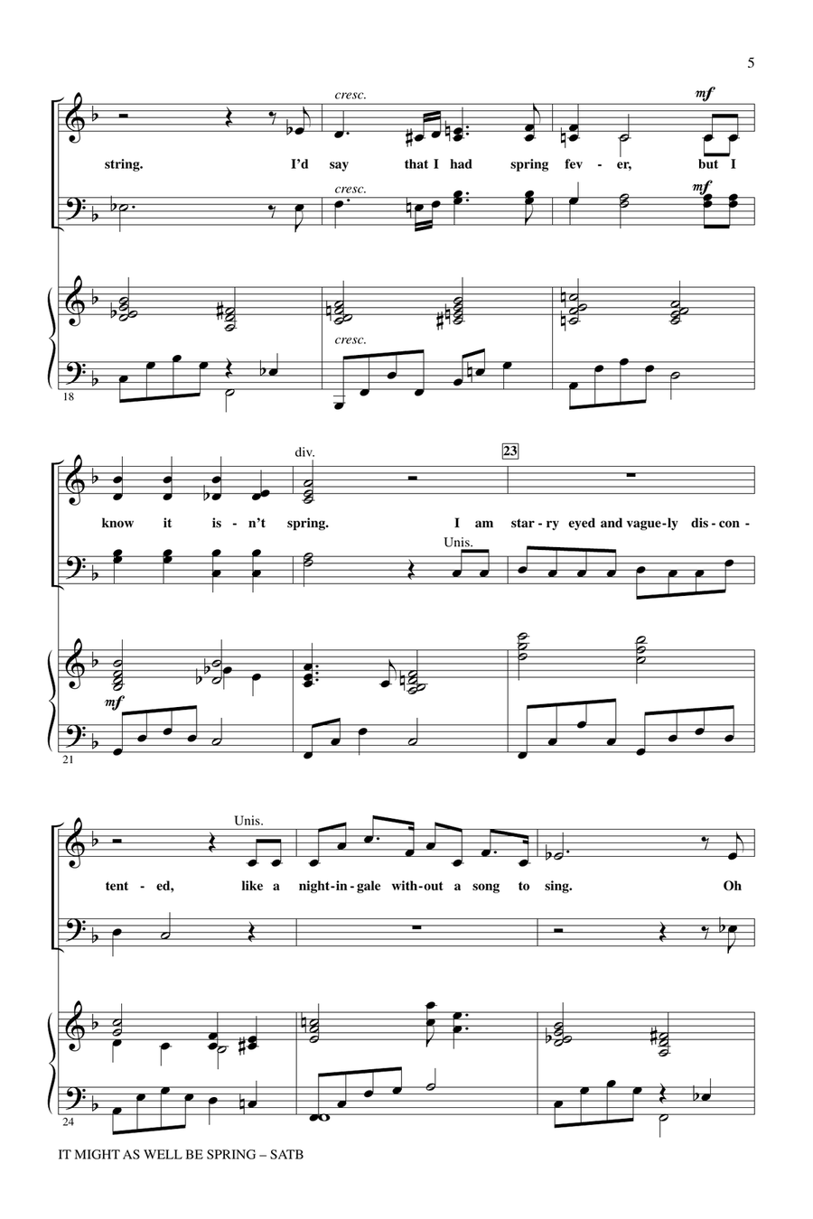 It Might As Well Be Spring 4-Part scores gallery preview page 3