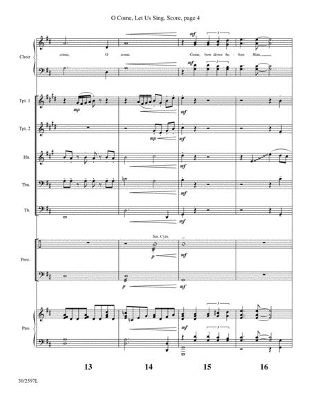 O Come, Let Us Sing - Brass and Percussion Score and Parts