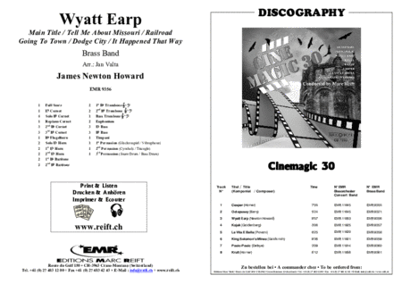 Wyatt Earp by James Newton Howard Brass Band - Sheet Music