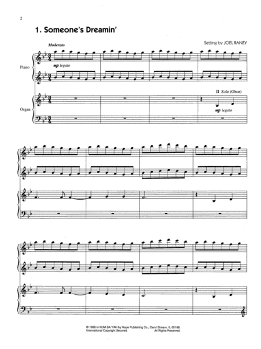 Kum Ba Yah Organ scores gallery preview page 2
