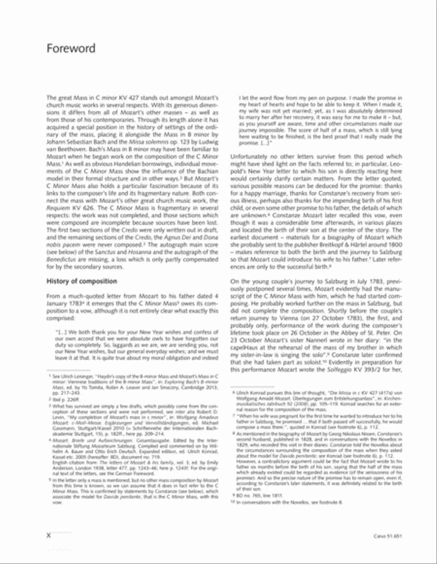 C Minor Mass, K. 427 (Missa in c KV 427) 4-Part scores gallery preview page 11