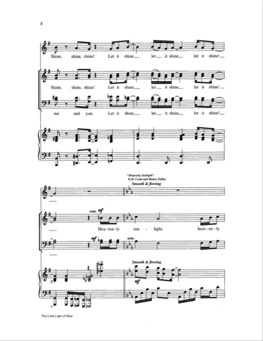This Little Light of Mine 4-Part scores gallery preview page 8