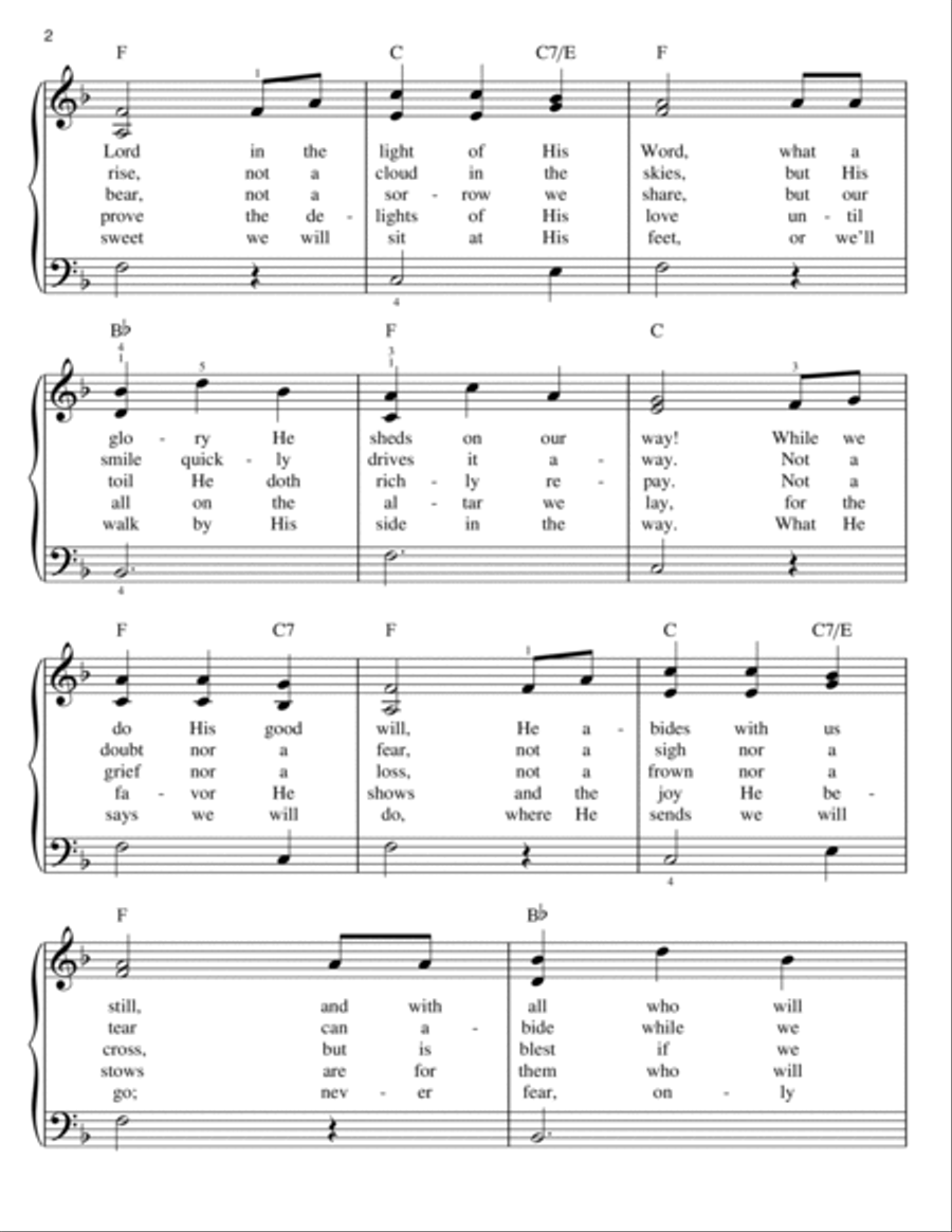 Trust And Obey Easy Piano scores gallery preview page 2