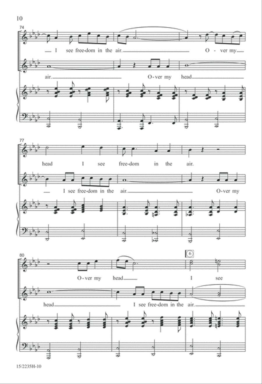 Song of Freedom 4-Part scores gallery preview page 11