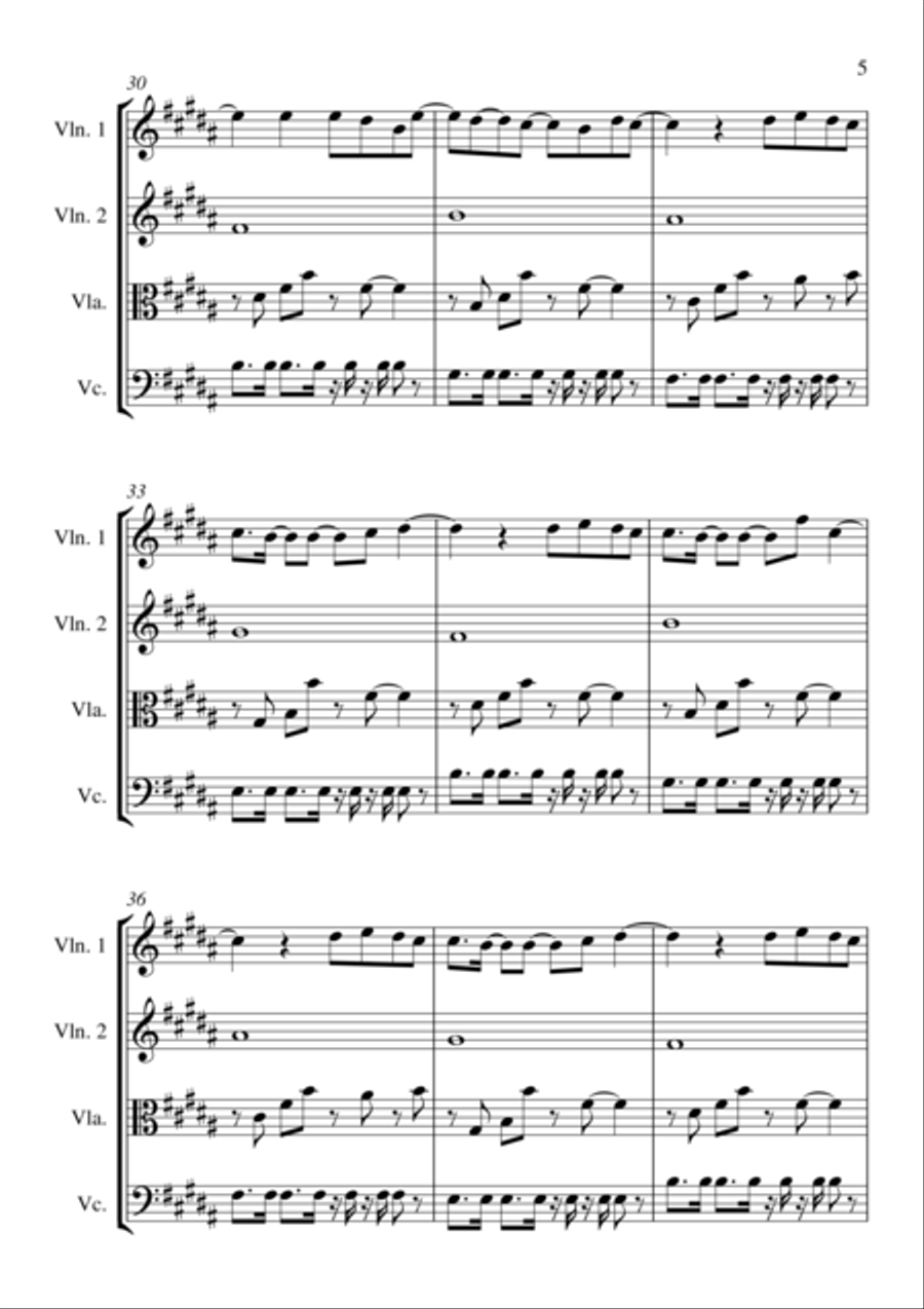 Payphone String Quartet scores gallery preview page 6