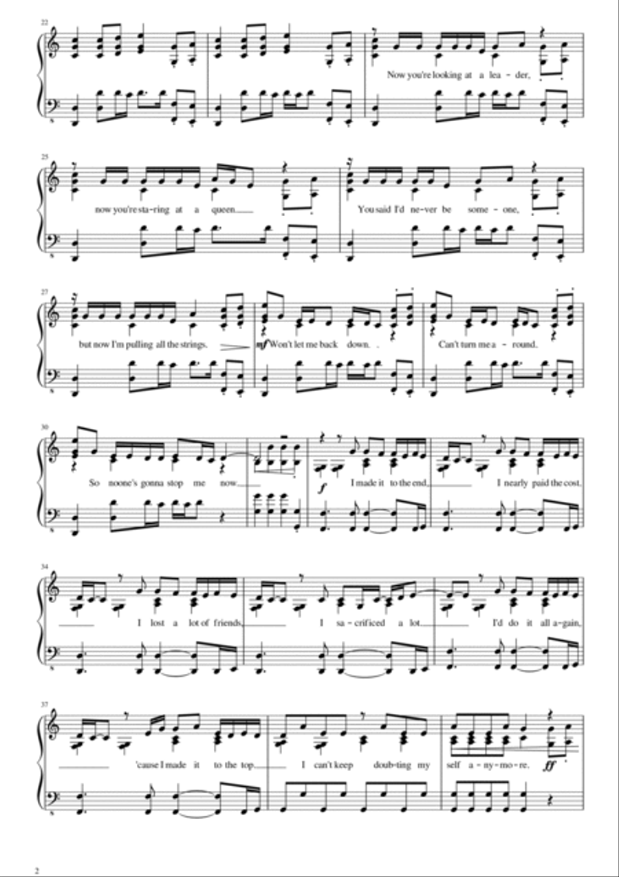 Doubt Piano Solo scores gallery preview page 2
