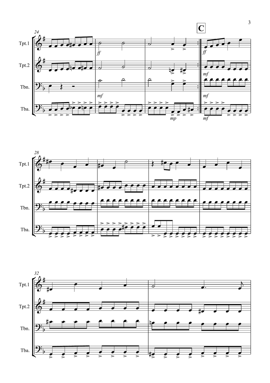 Bach Rocks! for Brass Quartet Bach Rocks! for Brass Quartet Brass Quartet scores gallery preview page 3