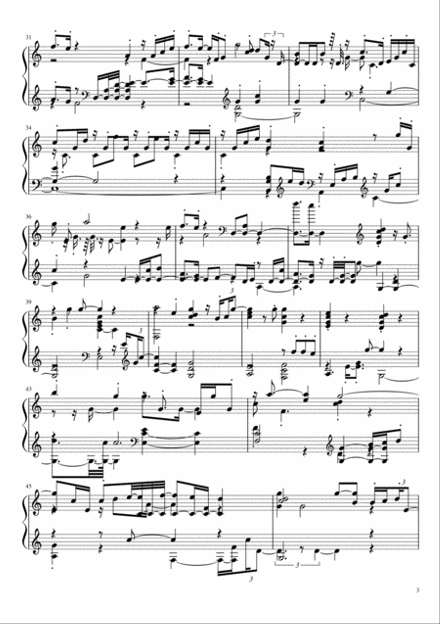 Hosanna Hosanna Piano Solo scores gallery preview page 3
