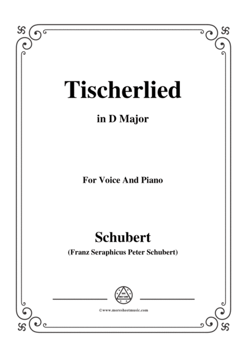Schubert-Tischerlied,in D Major,for Voice&Piano image number null