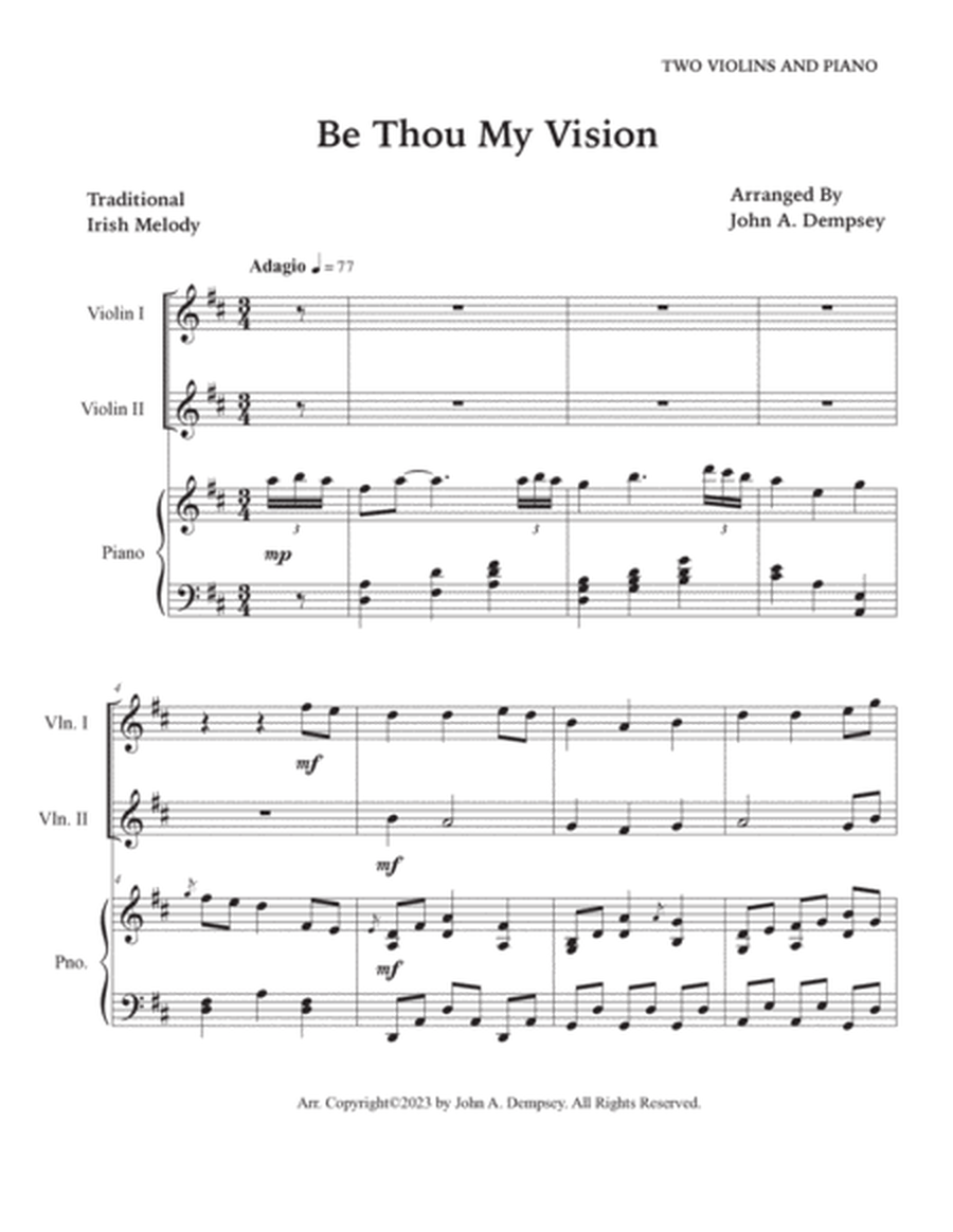 Be Thou My Vision (Trio for Two Violins and Piano) image number null